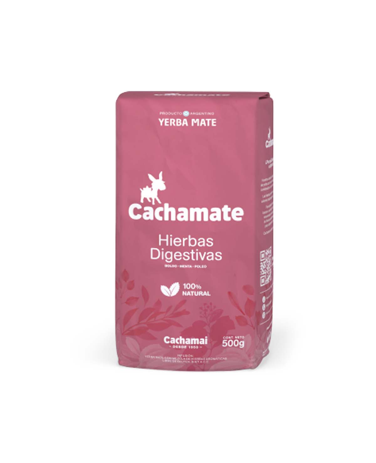 Yerba Mate Cachamate Hierbas Digestivas Rosa x 500 Gr